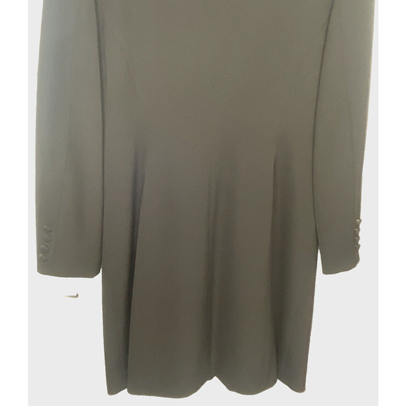 Vintage EXPRESS Long Wool Tailored Coat Velvet Collar Women's M 90s Whimsigoth - Picture 10 of 15